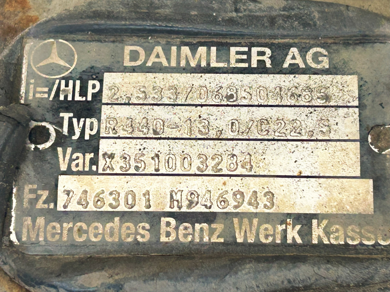 MERCEDES-BENZ DIFFERENTIAL WITH THROTTLE ACTROS MP4 R440-13 2,533 - Galinė ašis - Sunkvežimis: foto 5 MERCEDES-BENZ DIFFERENTIAL WITH THROTTLE ACTROS MP4 R440-13 2,533 - Galinė ašis - Sunkvežimis: foto 5