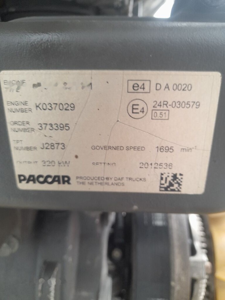 Variklis - Sunkvežimis Paccar MX11   DAF XF 106 truck: foto 8