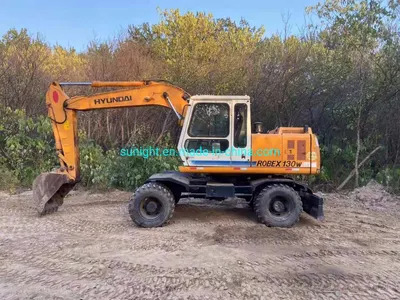Good Condition Original Tyre Excavator Hyundai 130 Wheel Excavator for Sale - Ratinis ekskavatorius: foto 1 Good Condition Original Tyre Excavator Hyundai 130 Wheel Excavator for Sale - Ratinis ekskavatorius: foto 1