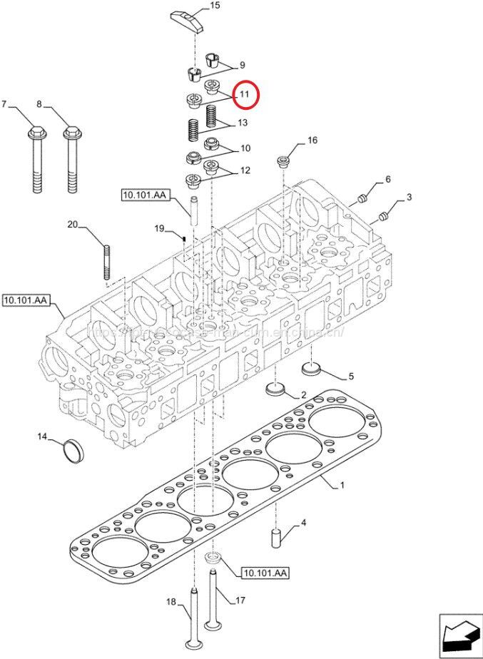 FPT IVECO CASE Cursor11 F3GFE613A B001 5801863562 Valve spring support 99430785 - Vožtuvas: foto 1 FPT IVECO CASE Cursor11 F3GFE613A B001 5801863562 Valve spring support 99430785 - Vožtuvas: foto 1