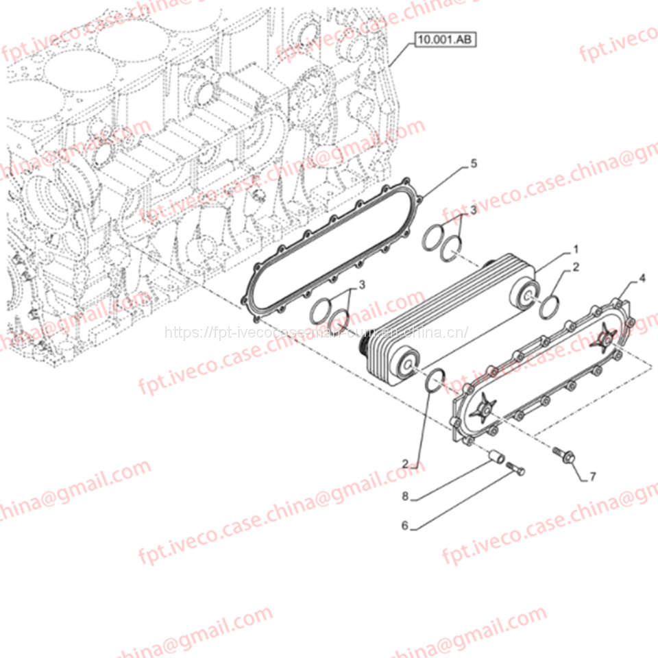 FPT IVECO CASE Cursor9 Euro 6 F2CFE612 A/B/D F2CFE614A*B041/F2CGE614F*V004 5802431166 OIL COOLER CORE 504127469 504130575 5801389774 - Alyvos aušintuvas - Sunkvežimis: foto 5 FPT IVECO CASE Cursor9 Euro 6 F2CFE612 A/B/D F2CFE614A*B041/F2CGE614F*V004 5802431166 OIL COOLER CORE 504127469 504130575 5801389774 - Alyvos aušintuvas - Sunkvežimis: foto 5