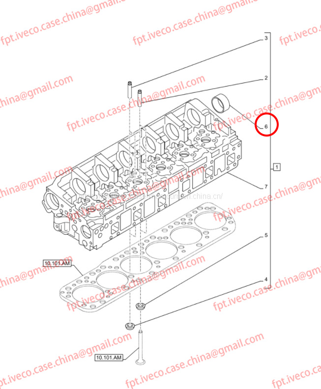 FPT IVECO CASE Cursor9 F2CFE614A*B041/F2CGE614F*V004 5802431166 Camshaft bearing bush 504125778 - Paskirstymo velenas - Sunkvežimis: foto 4 FPT IVECO CASE Cursor9 F2CFE614A*B041/F2CGE614F*V004 5802431166 Camshaft bearing bush 504125778 - Paskirstymo velenas - Sunkvežimis: foto 4