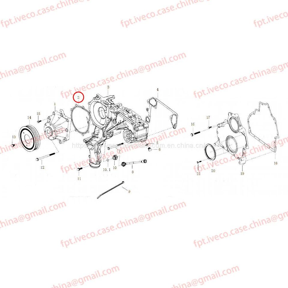 MAN D2066 Water pump gasket 06901-0192 - Aušinimo skysčio siurblys: foto 1 MAN D2066 Water pump gasket 06901-0192 - Aušinimo skysčio siurblys: foto 1