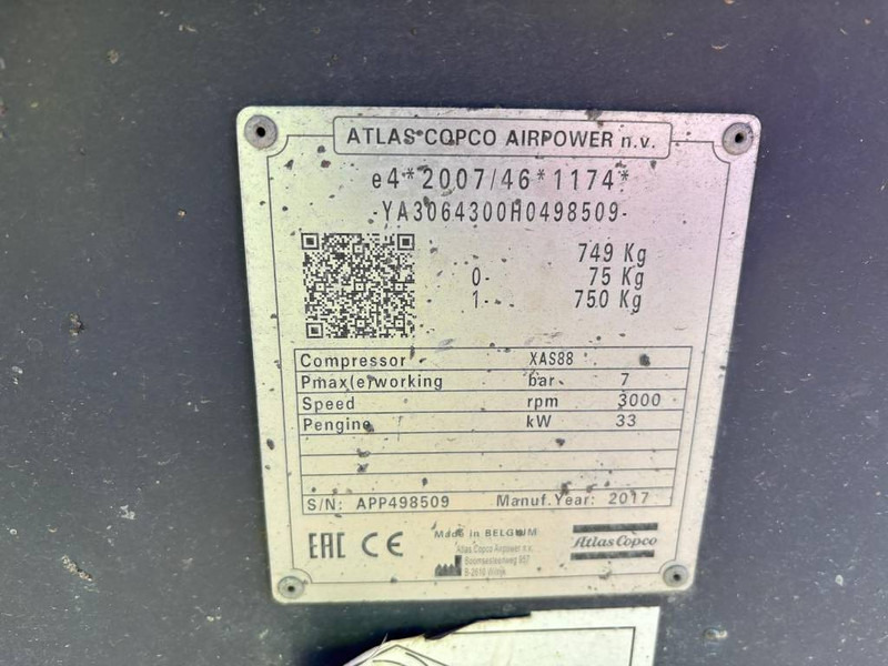 Atlas-Copco XAS 88 - Oro kompresorius: foto 5 Atlas-Copco XAS 88 - Oro kompresorius: foto 5