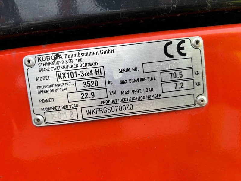Kubota KX 101-3 - Mini ekskavatorius: foto 5 Kubota KX 101-3 - Mini ekskavatorius: foto 5