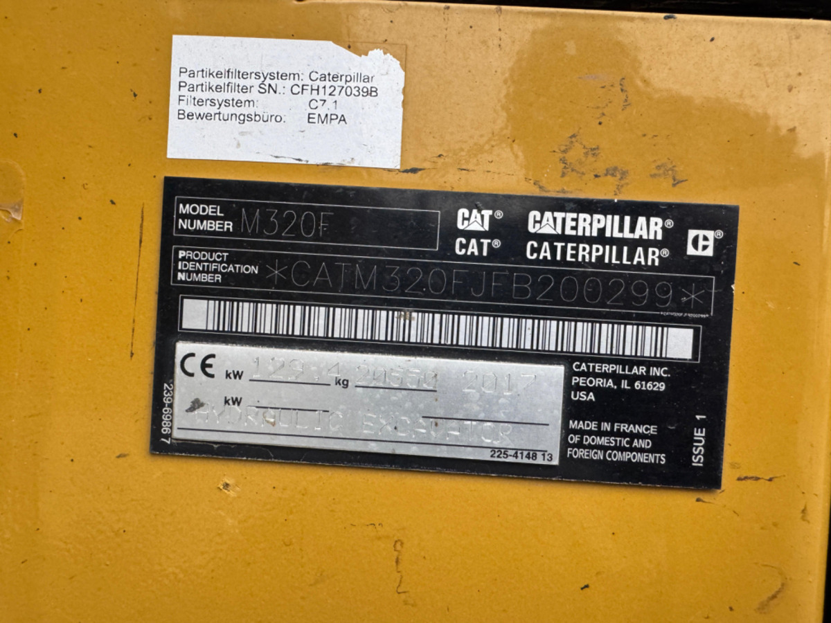 Ratinis ekskavatorius CATERPILLAR M320F Oilquick: foto 17