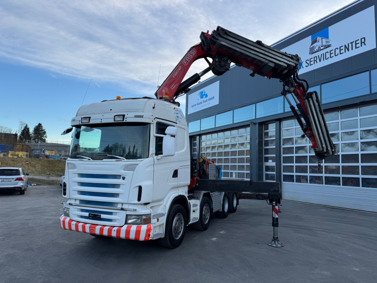 SCANIA R480 8x4 Fassi 660 SZM/Pritsche - Sunkvežimis su kranu: foto 1 SCANIA R480 8x4 Fassi 660 SZM/Pritsche - Sunkvežimis su kranu: foto 1