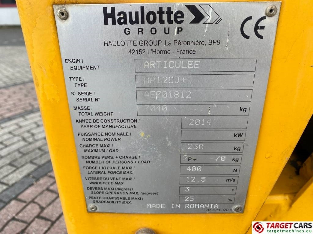 Alkūninis keltuvas Haulotte HA12CJ+ Electric Articulated Boom Work Lift 1168cm: foto 10