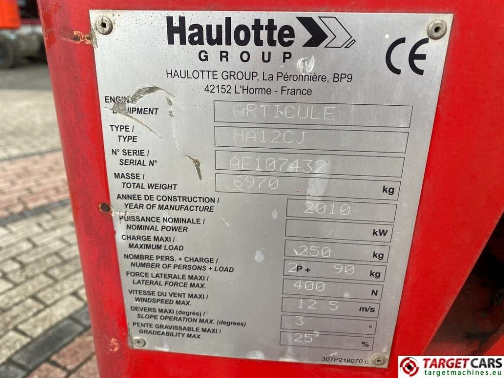 Haulotte HA12CJ Electric Boom Work Lift 1168cm DEFECT  lizingą Haulotte HA12CJ Electric Boom Work Lift 1168cm DEFECT: foto 10