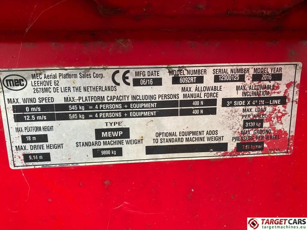 Žirklinis keltuvas MEC 6092RT Diesel 4x4 Scissor Work Lift 2020cm: foto 10 Žirklinis keltuvas MEC 6092RT Diesel 4x4 Scissor Work Lift 2020cm: foto 10