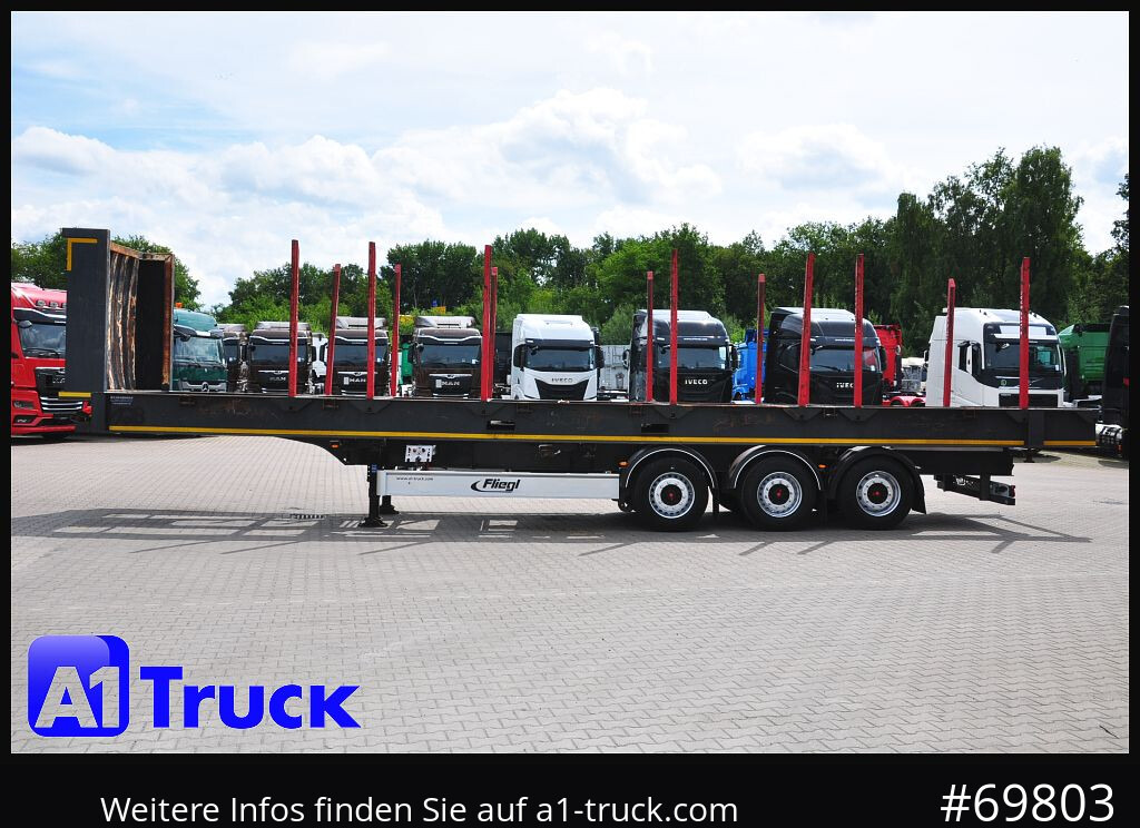 Miškovežio puspriekabė FLIEGL SDS01, Langholz, Containeraufbau, Liftachse,: foto 12