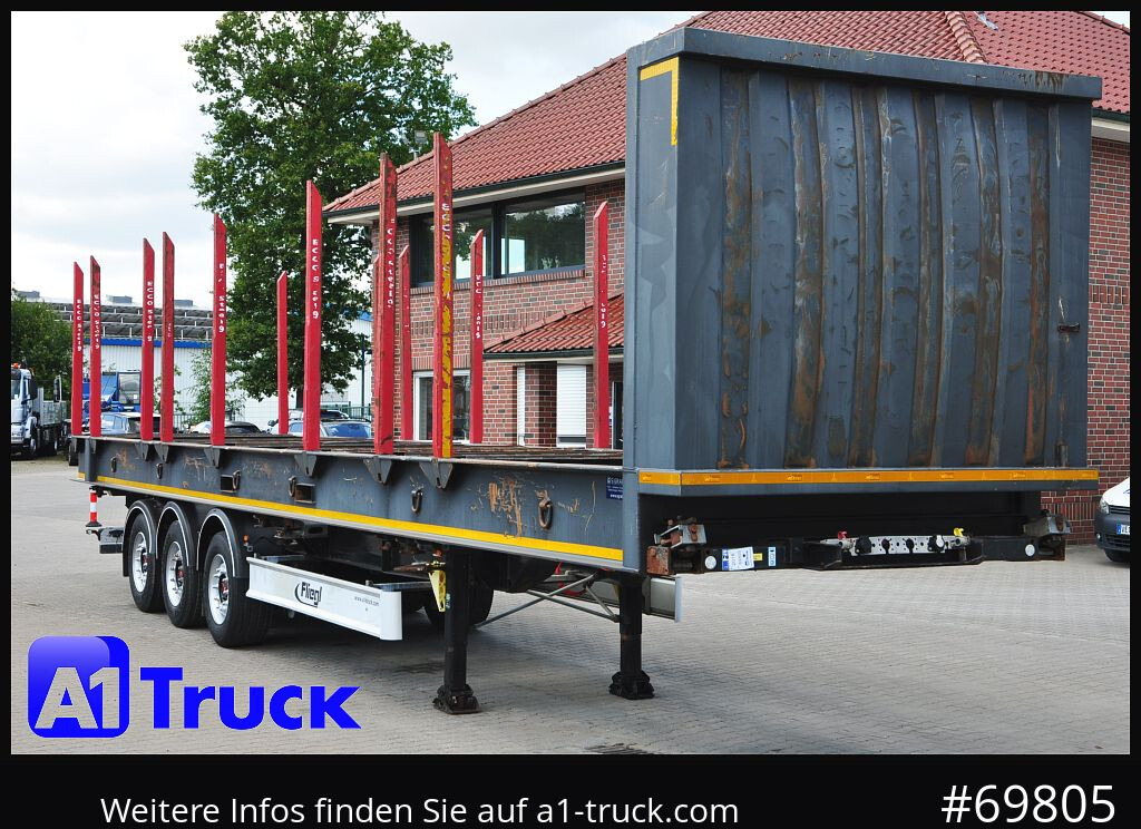 FLIEGL SDS01, Langholz, Containeraufbau, Liftachse, - Miškovežio puspriekabė: foto 1 FLIEGL SDS01, Langholz, Containeraufbau, Liftachse, - Miškovežio puspriekabė: foto 1