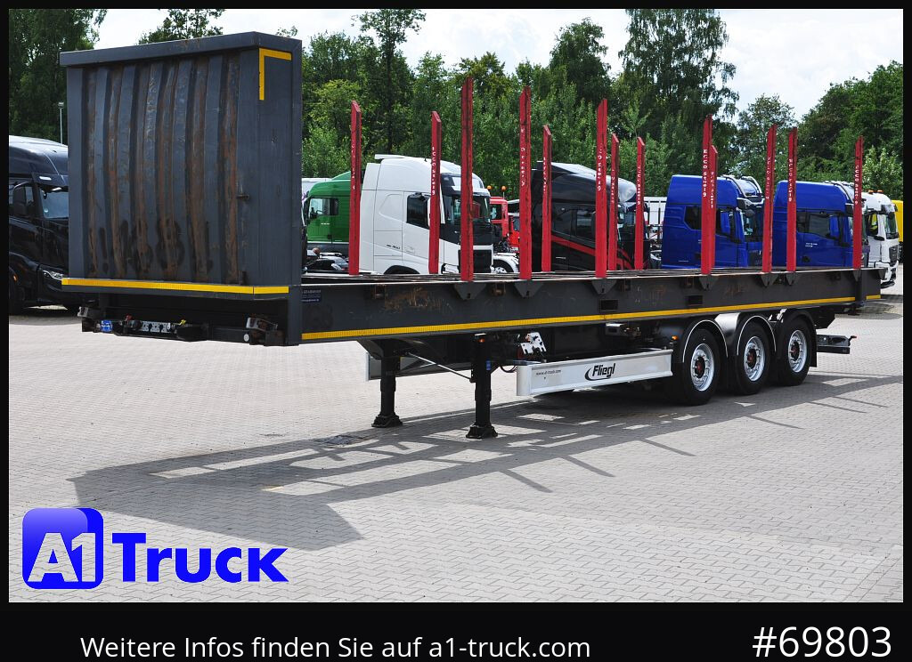 Miškovežio puspriekabė FLIEGL SDS01, Langholz, Containeraufbau, Liftachse,: foto 13