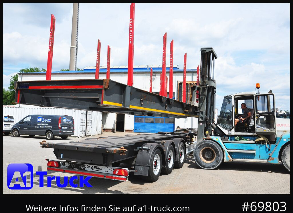 Miškovežio puspriekabė FLIEGL SDS01, Langholz, Containeraufbau, Liftachse,: foto 15