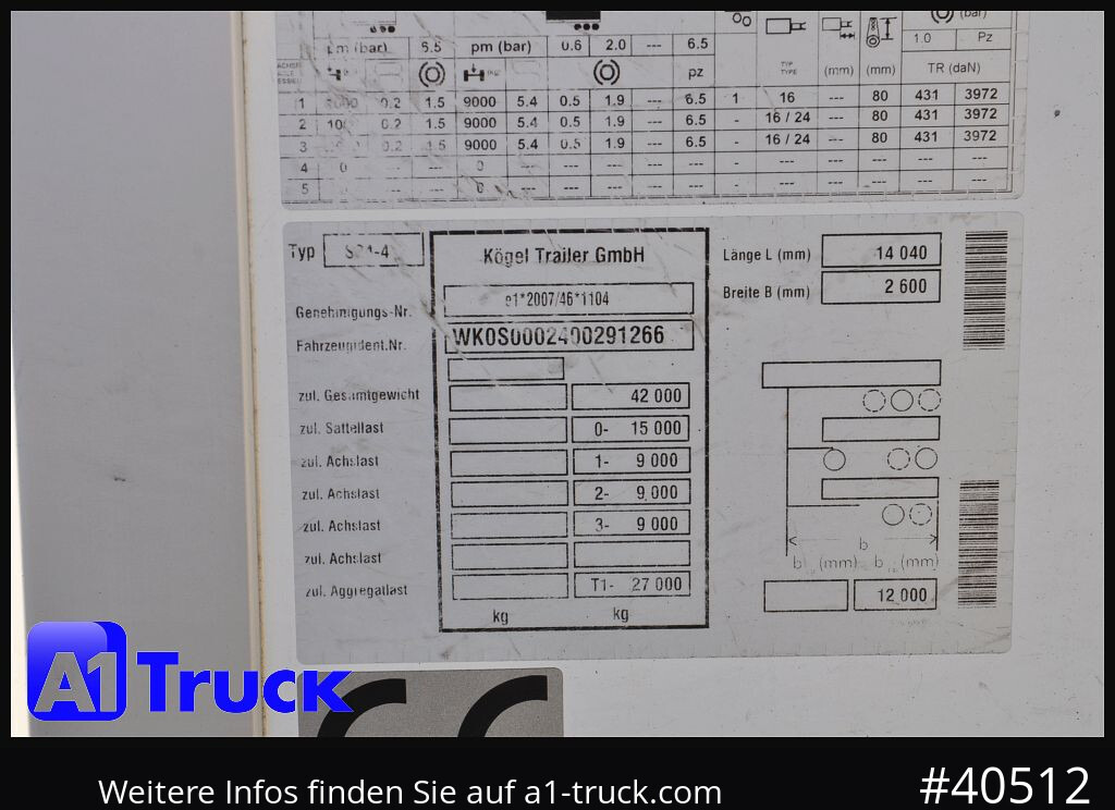 Refrižeratorius puspriekabė KOEGEL ThermoKing A400, Doppelstock, Blumenbreit: foto 8