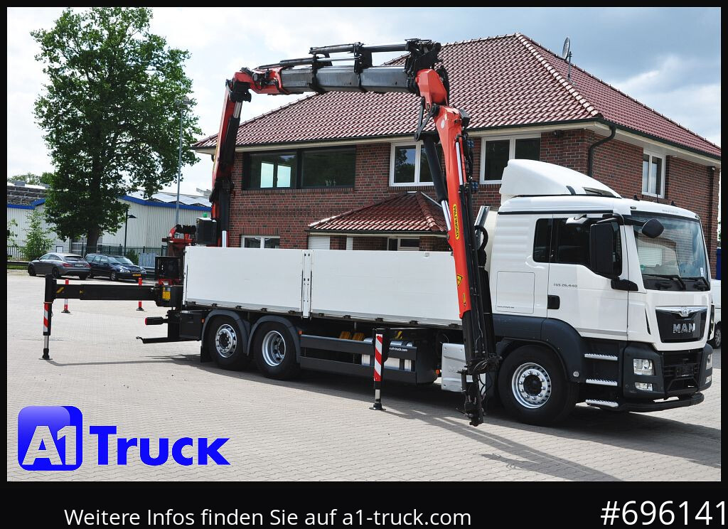MAN TGS 26.440, PK27002 Jib 21m, Funk, Lift-Lenkachse, - Platforminis/ Bortinis sunkvežimis, Sunkvežimis su kranu: foto 1 MAN TGS 26.440, PK27002 Jib 21m, Funk, Lift-Lenkachse, - Platforminis/ Bortinis sunkvežimis, Sunkvežimis su kranu: foto 1