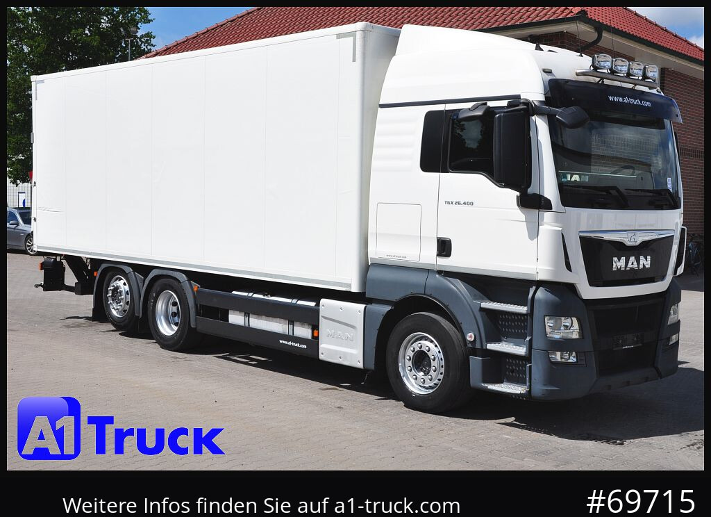 MAN TGX 26,400, Koffer, L 7,4m LBW, Lift-lenkachse, - Furgonas sunkvežimis: foto 1 MAN TGX 26,400, Koffer, L 7,4m LBW, Lift-lenkachse, - Furgonas sunkvežimis: foto 1