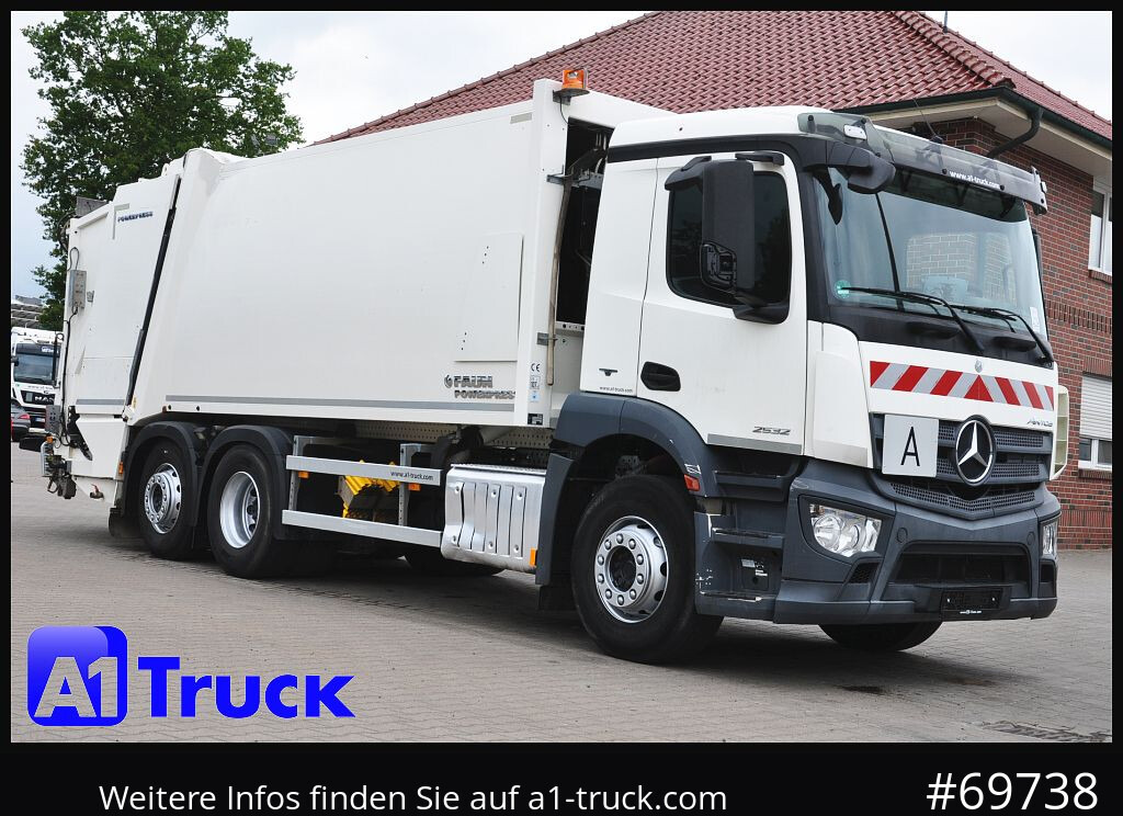 MERCEDES-BENZ Antos 2532 Faun Powerpress II Zöller Detla 2301, - Šiukšliavežis: foto 1 MERCEDES-BENZ Antos 2532 Faun Powerpress II Zöller Detla 2301, - Šiukšliavežis: foto 1