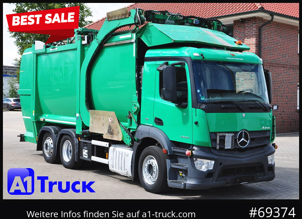MERCEDES-BENZ Antos 2533, HS Millenium XXL37 Überkopflader, - Šiukšliavežis: foto 1 MERCEDES-BENZ Antos 2533, HS Millenium XXL37 Überkopflader, - Šiukšliavežis: foto 1