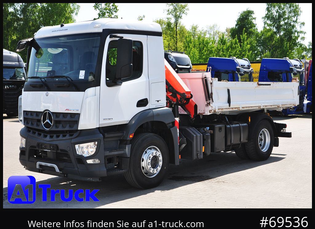 Sunkvežimis su kranu MERCEDES-BENZ Arocs 1830, Kipper + Kran,Palfinger, Funk,: foto 13