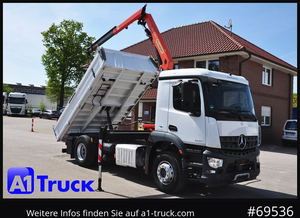 MERCEDES-BENZ Arocs 1830, Kipper + Kran,Palfinger, Funk, - Sunkvežimis su kranu: foto 1 MERCEDES-BENZ Arocs 1830, Kipper + Kran,Palfinger, Funk, - Sunkvežimis su kranu: foto 1