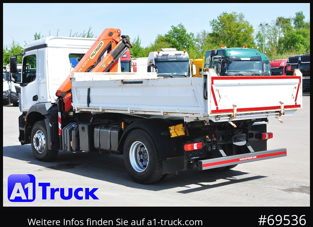 Sunkvežimis su kranu MERCEDES-BENZ Arocs 1830, Kipper + Kran,Palfinger, Funk,: foto 11