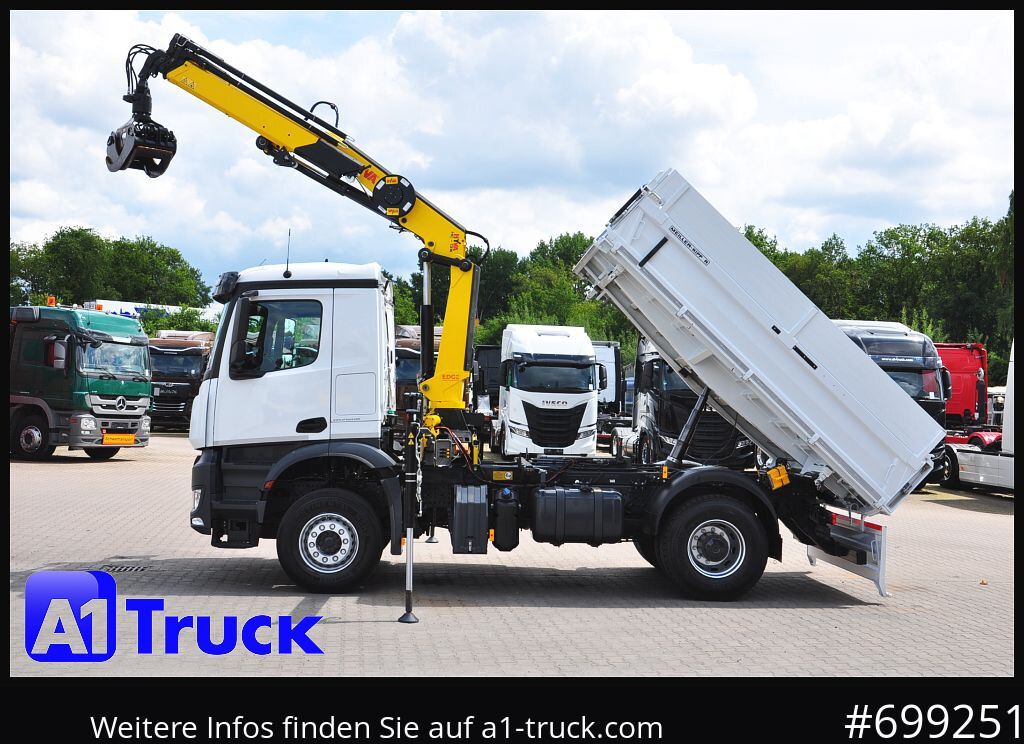 MERCEDES-BENZ Arocs 1840, Kipper + Kran,Funk Navi, - Sunkvežimis su kranu, Savivartis sunkvežimis: foto 2 MERCEDES-BENZ Arocs 1840, Kipper + Kran,Funk Navi, - Sunkvežimis su kranu, Savivartis sunkvežimis: foto 2