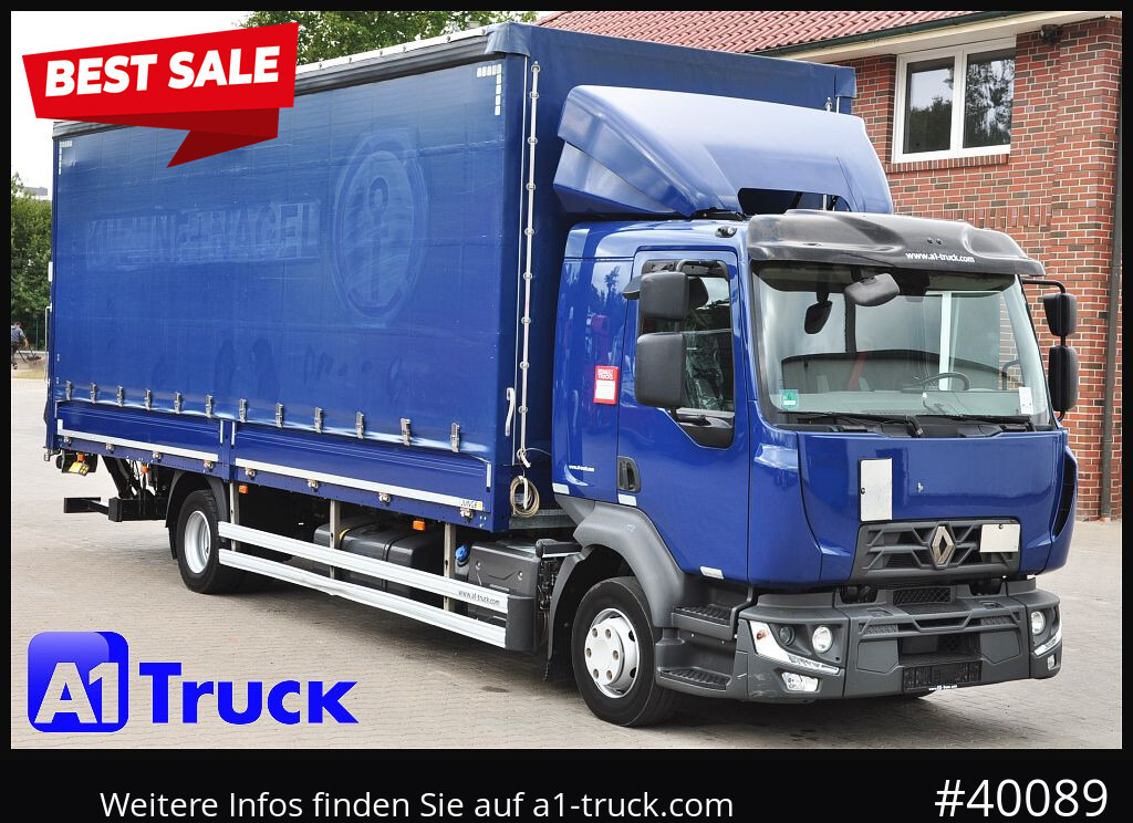 RENAULT D 240, 4x2, Ladebordwand, LBW, guter Zustand - Tentinis sunkvežimis: foto 1 RENAULT D 240, 4x2, Ladebordwand, LBW, guter Zustand - Tentinis sunkvežimis: foto 1