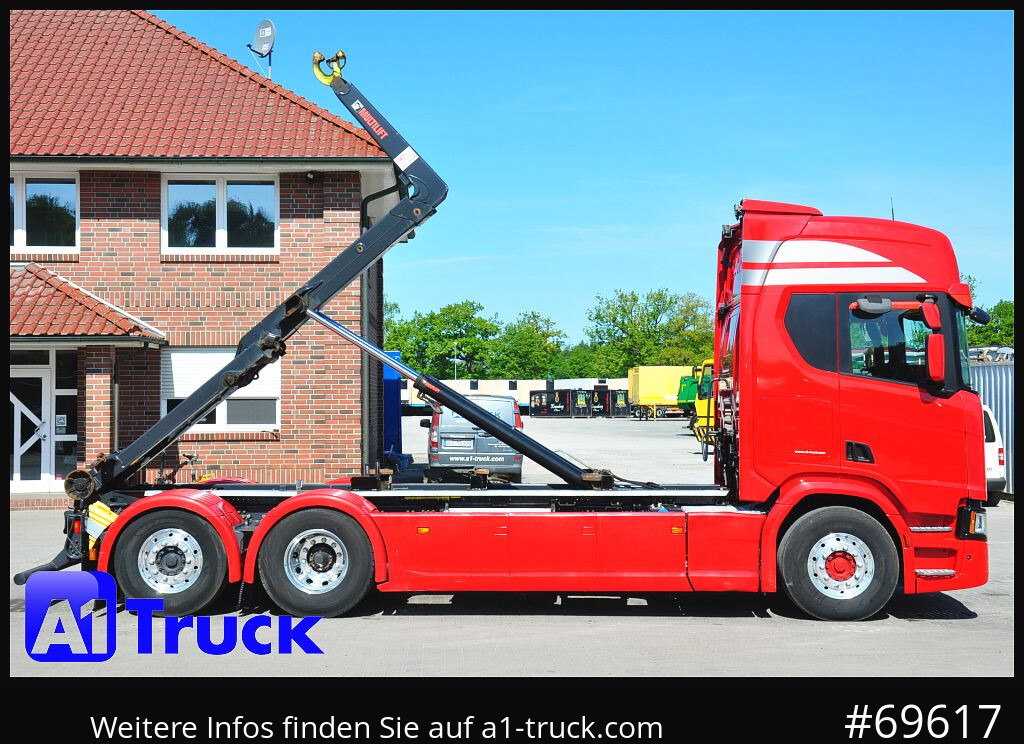 SCANIA R500, Abrollkipper, HIAB, Lift-Lenkachse, - Hook-lift sunkvežimis: foto 3 SCANIA R500, Abrollkipper, HIAB, Lift-Lenkachse, - Hook-lift sunkvežimis: foto 3