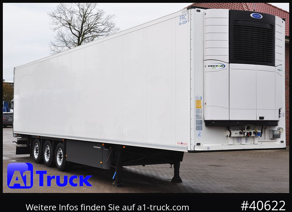 SCHMITZ SKO FP45, Blumenbreite, Carrier 1950. - Refrižeratorius puspriekabė: foto 1 SCHMITZ SKO FP45, Blumenbreite, Carrier 1950. - Refrižeratorius puspriekabė: foto 1