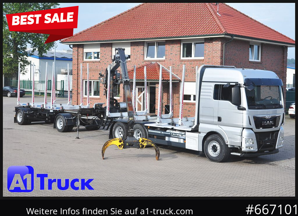 MAN TGX 26.480, Holz Kesla 2109, 6x4, - Sunkvežimis, Sunkvežimis su kranu: foto 1 MAN TGX 26.480, Holz Kesla 2109, 6x4, - Sunkvežimis, Sunkvežimis su kranu: foto 1