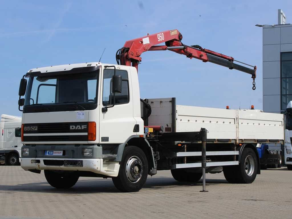 DAF CF 240, CRANE HMF 953 K2, PNEU 80% - Platforminis/ Bortinis sunkvežimis, Sunkvežimis su kranu: foto 1 DAF CF 240, CRANE HMF 953 K2, PNEU 80% - Platforminis/ Bortinis sunkvežimis, Sunkvežimis su kranu: foto 1