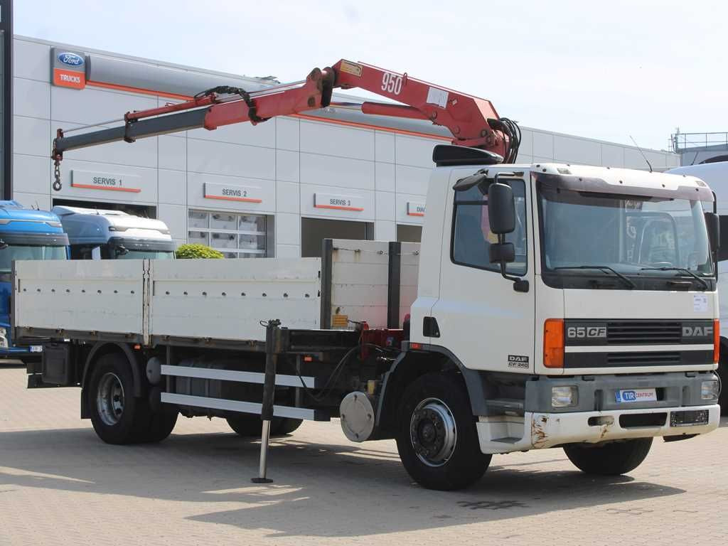 DAF CF 240, CRANE HMF 953 K2, PNEU 80% - Platforminis/ Bortinis sunkvežimis, Sunkvežimis su kranu: foto 2 DAF CF 240, CRANE HMF 953 K2, PNEU 80% - Platforminis/ Bortinis sunkvežimis, Sunkvežimis su kranu: foto 2
