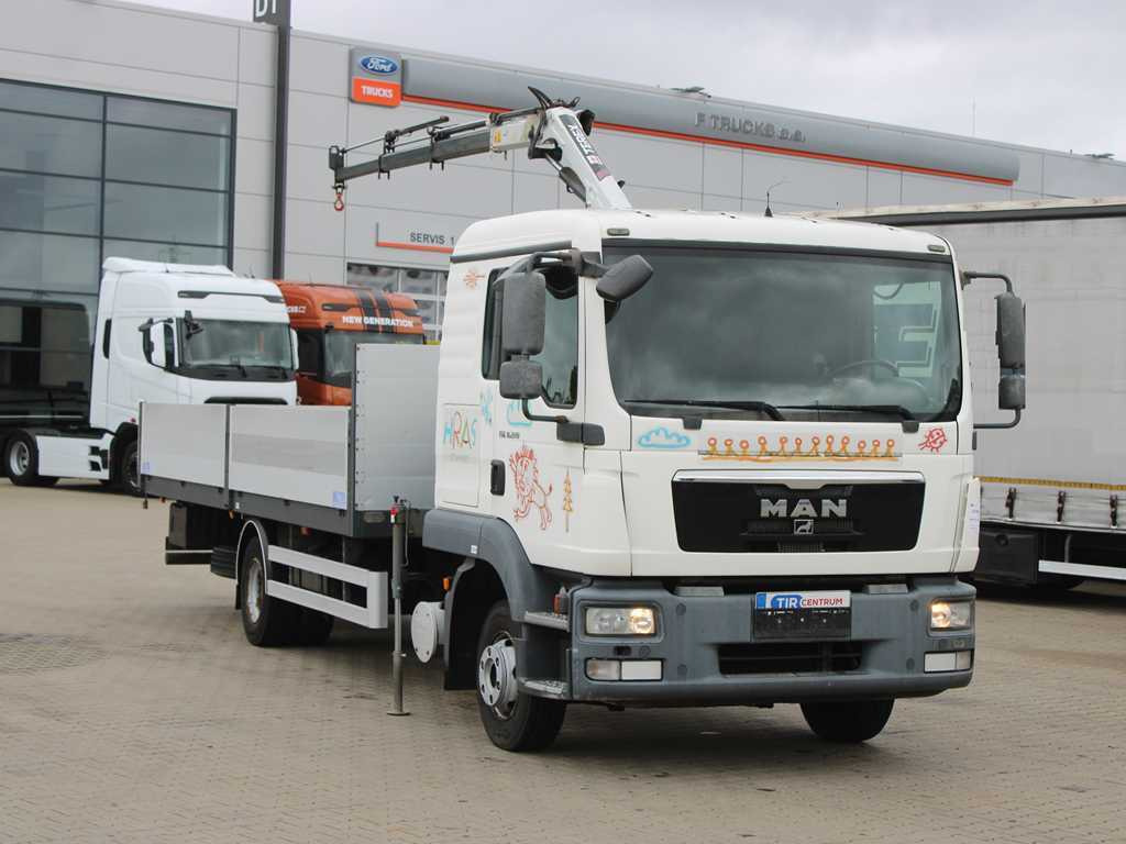 MAN TGL 8.220, EURO 5, SIDEBOARD, TIRES 80%, HYDRAULIC ARM TLC_38A.3 - Platforminis/ Bortinis sunkvežimis, Sunkvežimis su kranu: foto 3 MAN TGL 8.220, EURO 5, SIDEBOARD, TIRES 80%, HYDRAULIC ARM TLC_38A.3 - Platforminis/ Bortinis sunkvežimis, Sunkvežimis su kranu: foto 3
