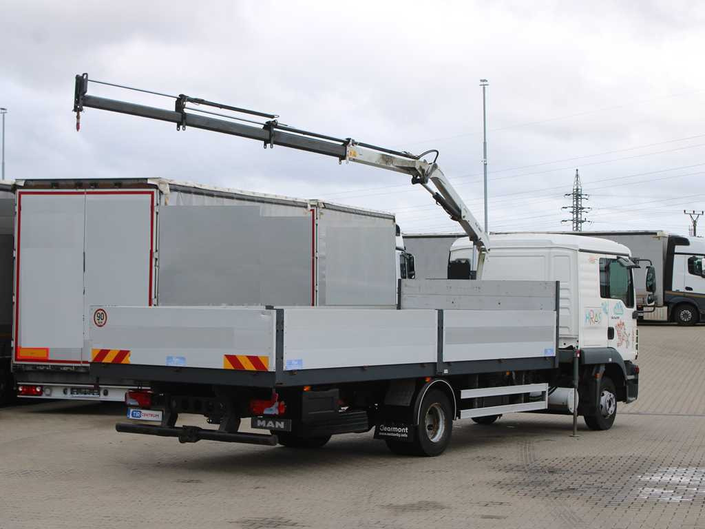 MAN TGL 8.220, EURO 5, SIDEBOARD, TIRES 80%, HYDRAULIC ARM TLC_38A.3 - Platforminis/ Bortinis sunkvežimis, Sunkvežimis su kranu: foto 4 MAN TGL 8.220, EURO 5, SIDEBOARD, TIRES 80%, HYDRAULIC ARM TLC_38A.3 - Platforminis/ Bortinis sunkvežimis, Sunkvežimis su kranu: foto 4
