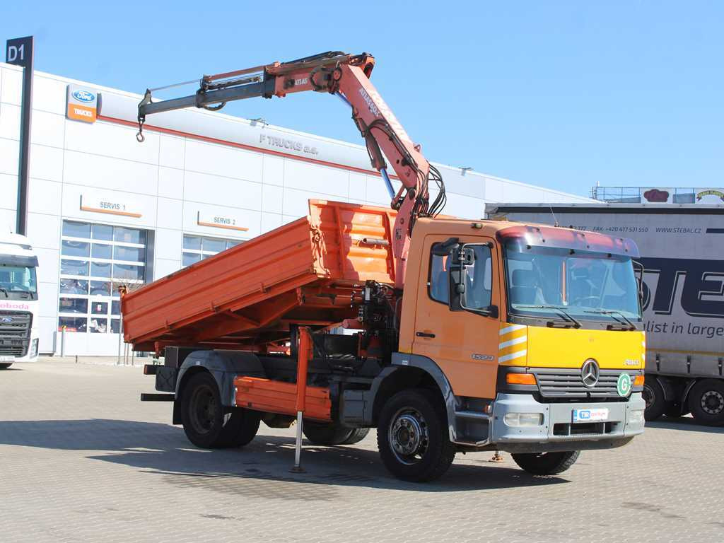 Mercedes-Benz Atego 1523, HYDRAULIC ARM ATLAS 60.1, THREE-SIDED - Savivartis sunkvežimis, Sunkvežimis su kranu: foto 3 Mercedes-Benz Atego 1523, HYDRAULIC ARM ATLAS 60.1, THREE-SIDED - Savivartis sunkvežimis, Sunkvežimis su kranu: foto 3