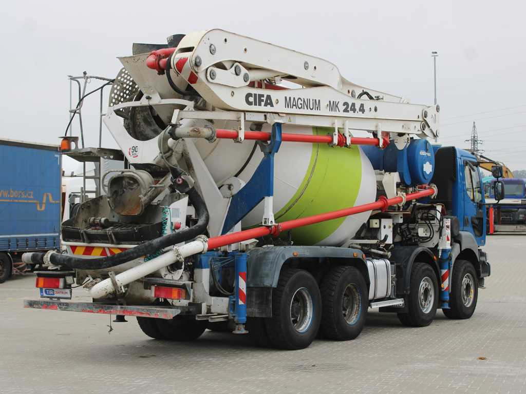 Renault KERAX 420, EURO 3, 7m3, 8X4, CIFA MAGNUM MK 24.4 CONCRETE PUMP - Betonvežis su siurbliu: foto 4 Renault KERAX 420, EURO 3, 7m3, 8X4, CIFA MAGNUM MK 24.4 CONCRETE PUMP - Betonvežis su siurbliu: foto 4