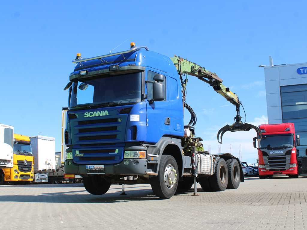 Scania R420, 6x4, EURO 3, HYDRAULIC ARM LOGLIFT F135ZT94A, LIGHTS - Vilkikas: foto 1 Scania R420, 6x4, EURO 3, HYDRAULIC ARM LOGLIFT F135ZT94A, LIGHTS - Vilkikas: foto 1