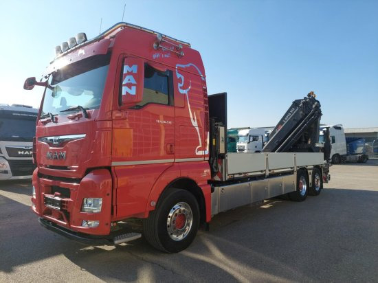 MAN TGX 26.510 BL Pritsche, Intarder, HIAB X-HIPRO 558EP-5, Alu-Felgen, Lenkachse, - Platforminis/ Bortinis sunkvežimis, Sunkvežimis su kranu: foto 1 MAN TGX 26.510 BL Pritsche, Intarder, HIAB X-HIPRO 558EP-5, Alu-Felgen, Lenkachse, - Platforminis/ Bortinis sunkvežimis, Sunkvežimis su kranu: foto 1