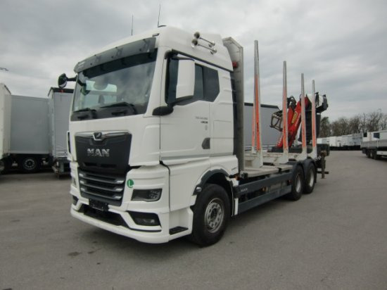 MAN TGX 33.580 BL 6x4, Intarder, Holztransporter, - Miškovežis, Sunkvežimis su kranu: foto 1 MAN TGX 33.580 BL 6x4, Intarder, Holztransporter, - Miškovežis, Sunkvežimis su kranu: foto 1