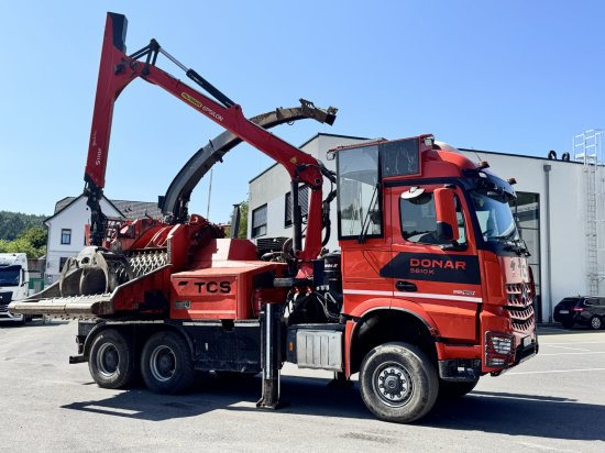 Medienos smulkintuvas, Sunkvežimis Mercedes-Benz ACTROS 6x4 DONAR 5810K ? Hack-LKW / Mobilhacker | TCS Umwelttechnik: foto 11