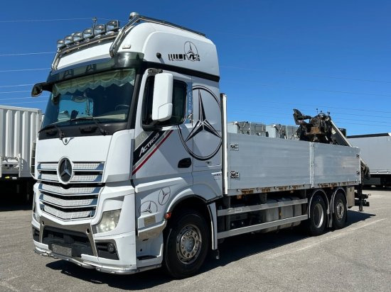 Mercedes-Benz Actros 2545 L 6x2, Retarder, Pritsche, Hiab XS 166 D-4 PRO, E5 - Platforminis/ Bortinis sunkvežimis, Sunkvežimis su kranu: foto 1 Mercedes-Benz Actros 2545 L 6x2, Retarder, Pritsche, Hiab XS 166 D-4 PRO, E5 - Platforminis/ Bortinis sunkvežimis, Sunkvežimis su kranu: foto 1