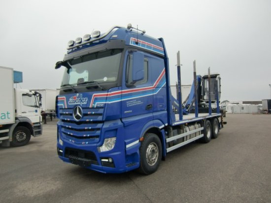 Mercedes-Benz Actros 2653 6x4 Holz Palfinger Kabinenkran - Miškovežis, Sunkvežimis su kranu: foto 1 Mercedes-Benz Actros 2653 6x4 Holz Palfinger Kabinenkran - Miškovežis, Sunkvežimis su kranu: foto 1