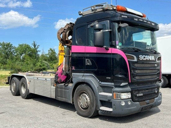Scania R580 6x2, Schrottkran, E6, Lenk-Lift-Achse - Hook-lift sunkvežimis, Sunkvežimis su kranu: foto 3 Scania R580 6x2, Schrottkran, E6, Lenk-Lift-Achse - Hook-lift sunkvežimis, Sunkvežimis su kranu: foto 3