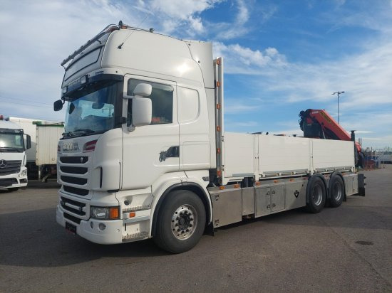 Scania R730 6x4 Pritsche, Voll-Luft Palfinger PK27002 Kran Retarder, Alu-Felgen, - Platforminis/ Bortinis sunkvežimis, Sunkvežimis su kranu: foto 2 Scania R730 6x4 Pritsche, Voll-Luft Palfinger PK27002 Kran Retarder, Alu-Felgen, - Platforminis/ Bortinis sunkvežimis, Sunkvežimis su kranu: foto 2