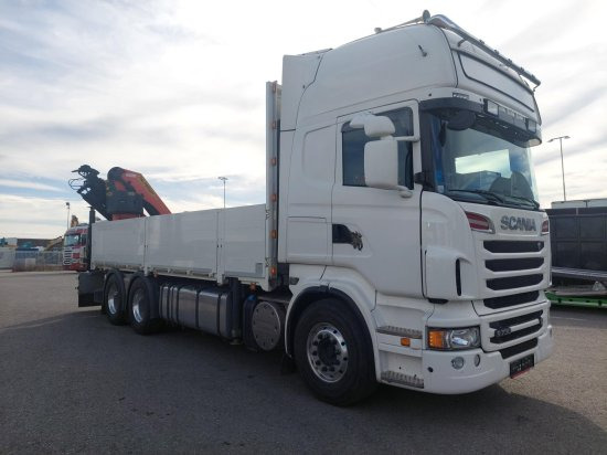 Scania R730 6x4 Pritsche, Voll-Luft Palfinger PK27002 Kran Retarder, Alu-Felgen, - Platforminis/ Bortinis sunkvežimis, Sunkvežimis su kranu: foto 1 Scania R730 6x4 Pritsche, Voll-Luft Palfinger PK27002 Kran Retarder, Alu-Felgen, - Platforminis/ Bortinis sunkvežimis, Sunkvežimis su kranu: foto 1