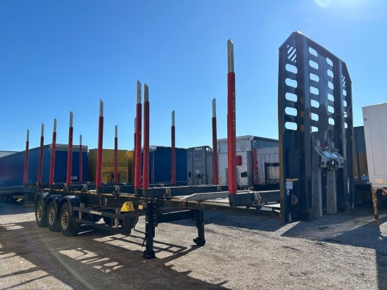 Schwarzmüller Holzauflieger, 8 Rungenpaare, SAF-Achsen, Liftachse - Miškovežio puspriekabė: foto 3 Schwarzmüller Holzauflieger, 8 Rungenpaare, SAF-Achsen, Liftachse - Miškovežio puspriekabė: foto 3