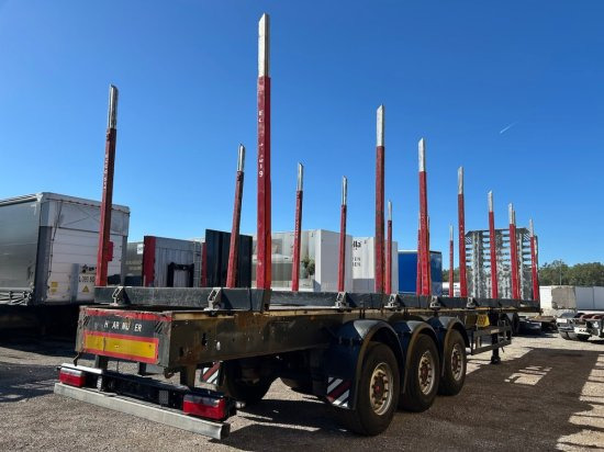 Schwarzmüller Holzauflieger, 8 Rungenpaare, SAF-Achsen, Liftachse - Miškovežio puspriekabė: foto 5 Schwarzmüller Holzauflieger, 8 Rungenpaare, SAF-Achsen, Liftachse - Miškovežio puspriekabė: foto 5