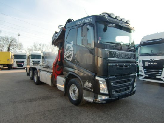 Volvo FH 500 6x2, Schrottkran, Waage, E6, Liftachse - Hook-lift sunkvežimis, Sunkvežimis su kranu: foto 3 Volvo FH 500 6x2, Schrottkran, Waage, E6, Liftachse - Hook-lift sunkvežimis, Sunkvežimis su kranu: foto 3