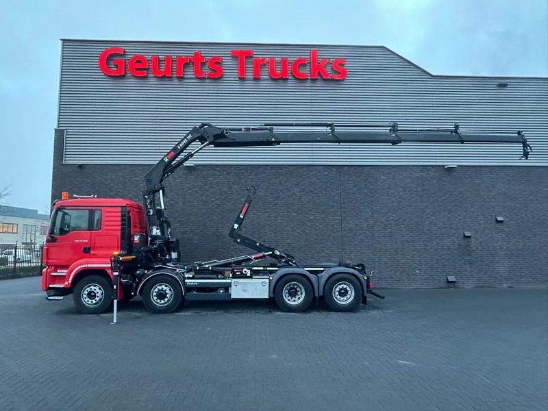 MAN TGS 35.500 8X4H-6 MET MULTILIFT ULT T 21 S51 HAAKARMSYSTEEM + HIAB X-HIPRO 192 E-4 KRAAN/CRANE/KRAN/GRUA - Hook-lift sunkvežimis, Sunkvežimis su kranu: foto 1 MAN TGS 35.500 8X4H-6 MET MULTILIFT ULT T 21 S51 HAAKARMSYSTEEM + HIAB X-HIPRO 192 E-4 KRAAN/CRANE/KRAN/GRUA - Hook-lift sunkvežimis, Sunkvežimis su kranu: foto 1